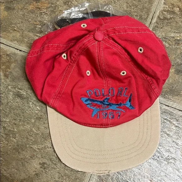 Polo Ralph Lauren Red Cap with Blue Shark Embroidery - Picture 2 of 6